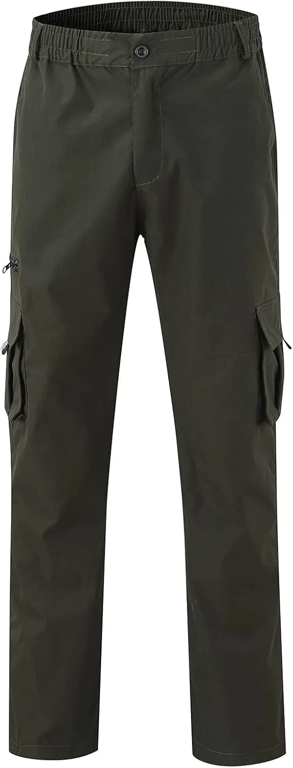 2024 Men's Baggy Cargo Pants Loose Sport Hiking Pants Stylish Casual Work Jogger Sweatpants Outdoor Trousers Pockets