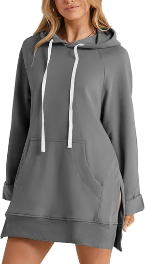 2024 New The Warmy Oversized Hoodie Dress, Giant Hoodies Long Sleeve Oversized Hoodie Dress with Pockets for Women