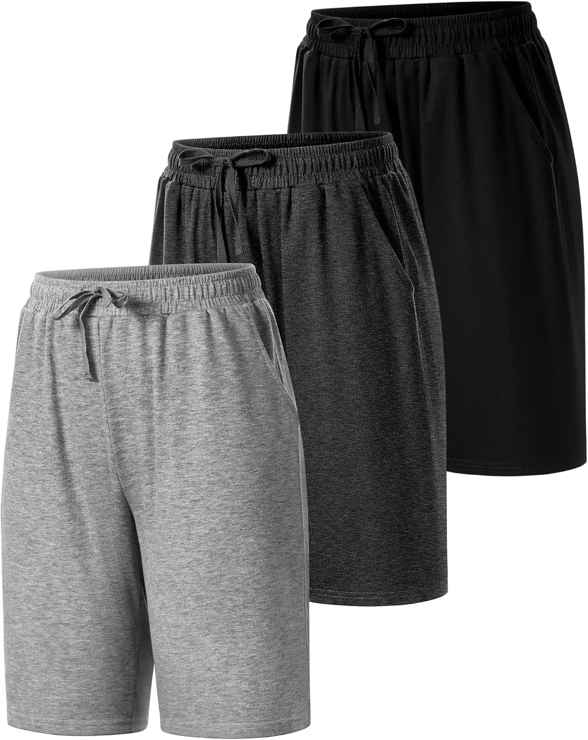 3 Pcs Women Quick Dry Shorts High Waisted Bermuda Shorts for Yoga Athletic Drawstring Bermuda Shorts with Pocket