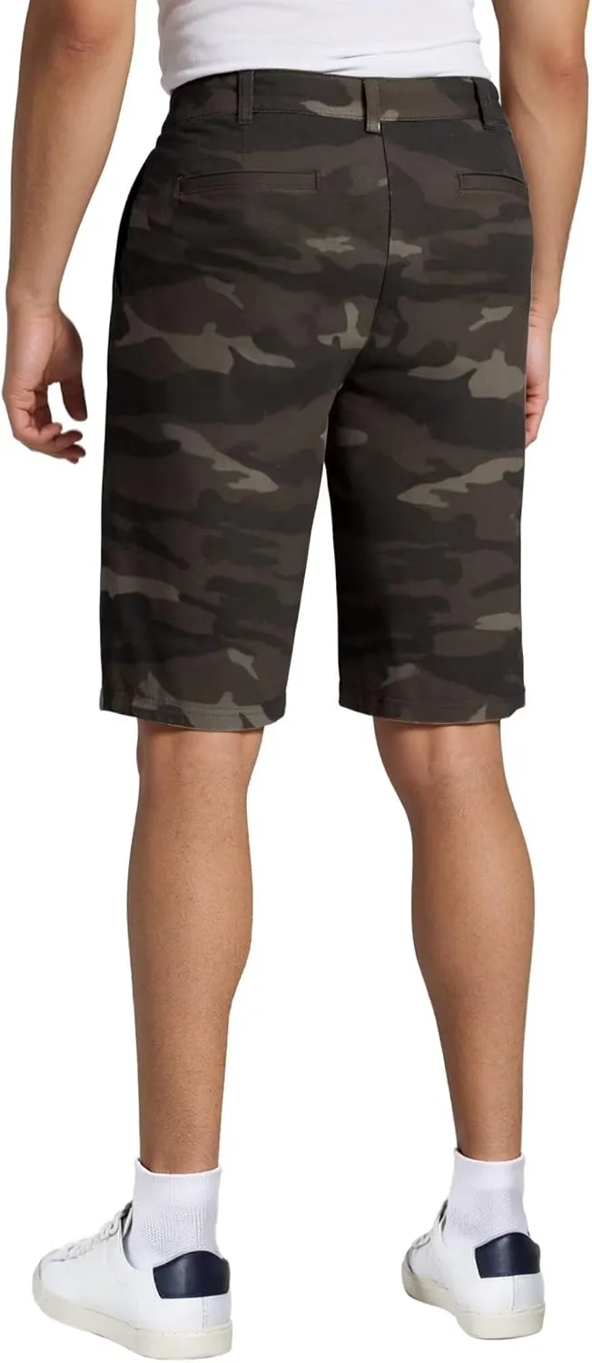 Agile Mens Casual Summer Flat Front Essential Stretch Shorts/Cargo Shorts with Pockets