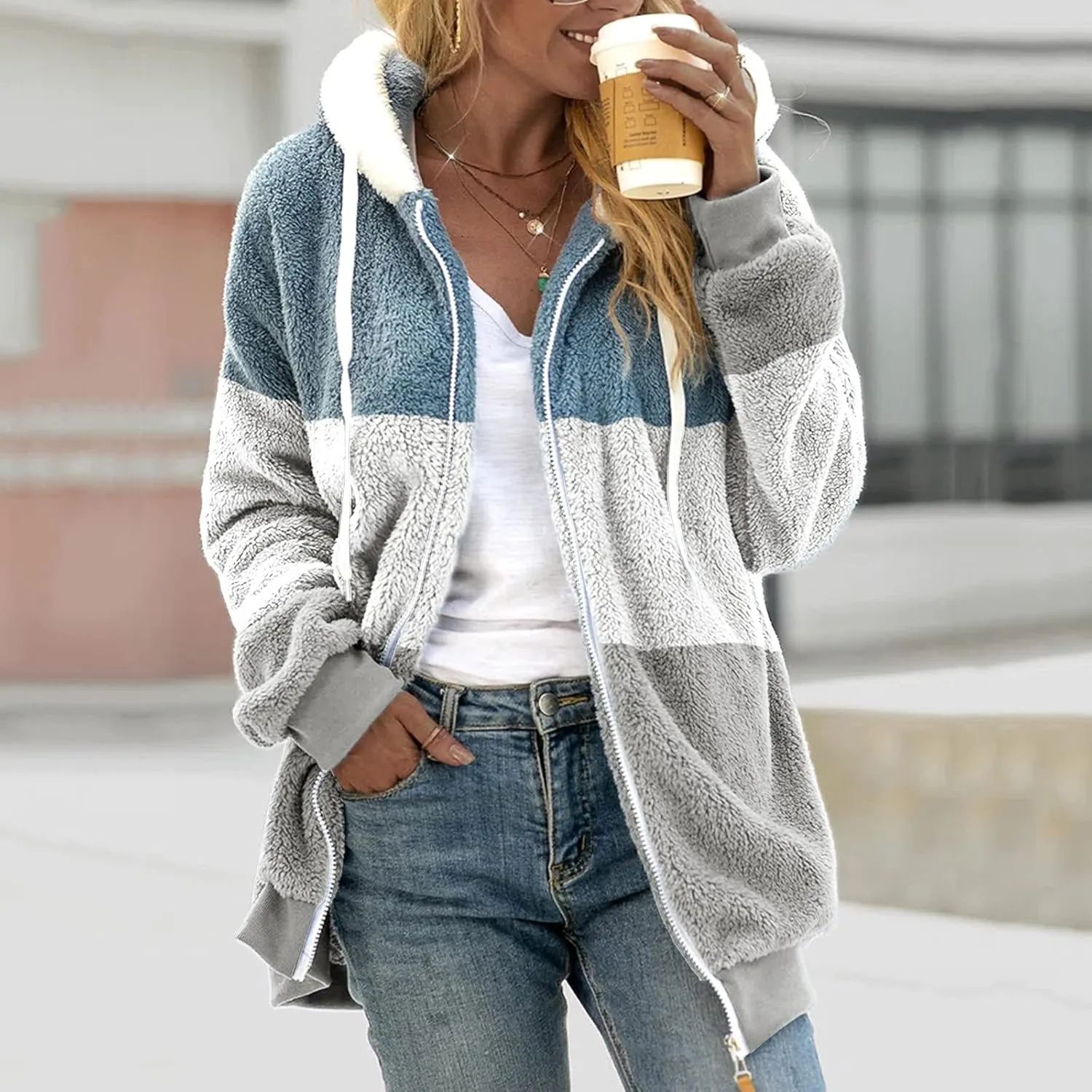 aihihe Oversized Cardigan for Women Classic Lapel Collar Open Front Long Jacket 2023 Fall Trendy Outerwear with Pockets