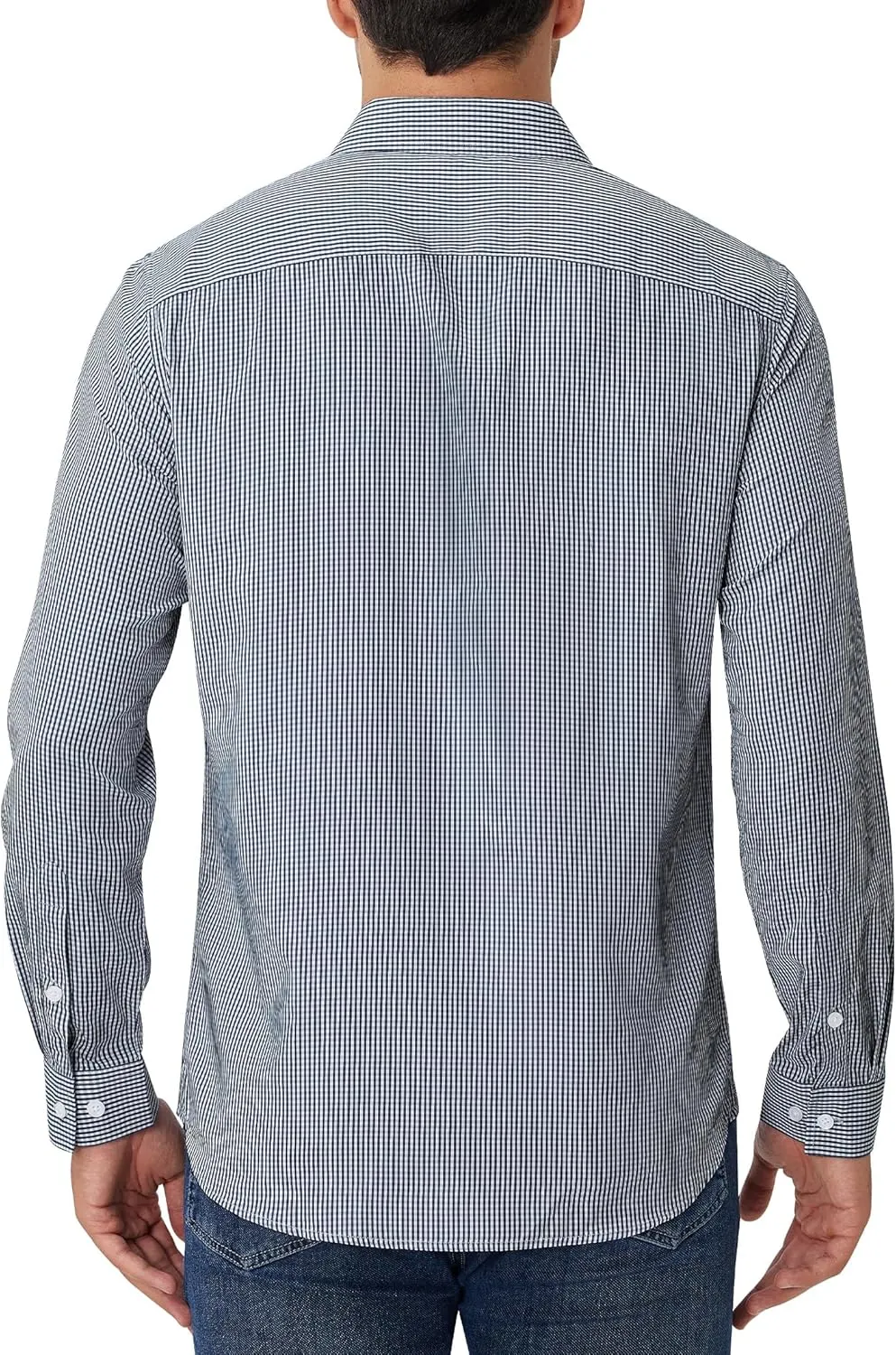 Alimens & Gentle Men's Plaid Button Down Shirt Long Sleeve Dress Shirt Regular Fit Business Casual Gingham Shirts