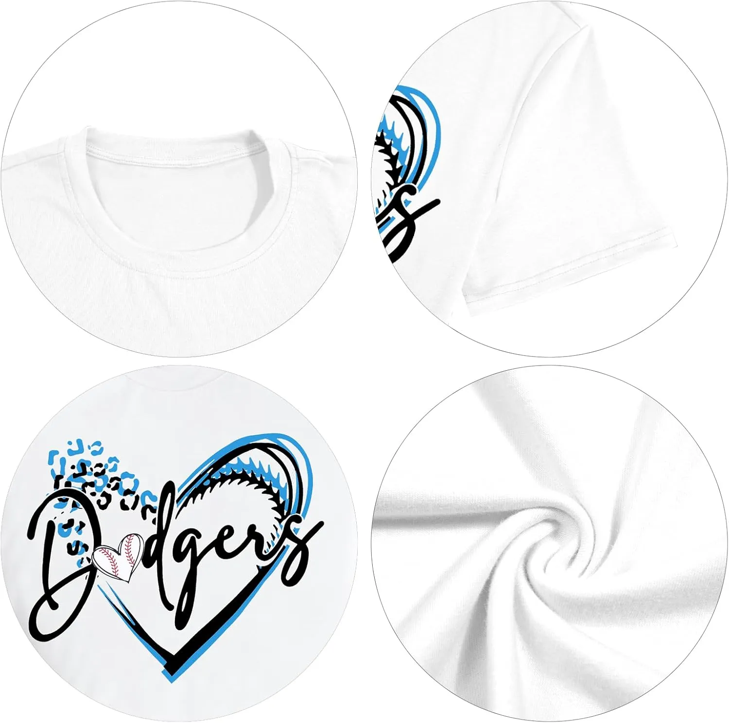 ALLTB Baseball Shirt for Women Baseball Mom Shirt Baseball Heart Graphic Tee Game Day Short Sleeve Tops
