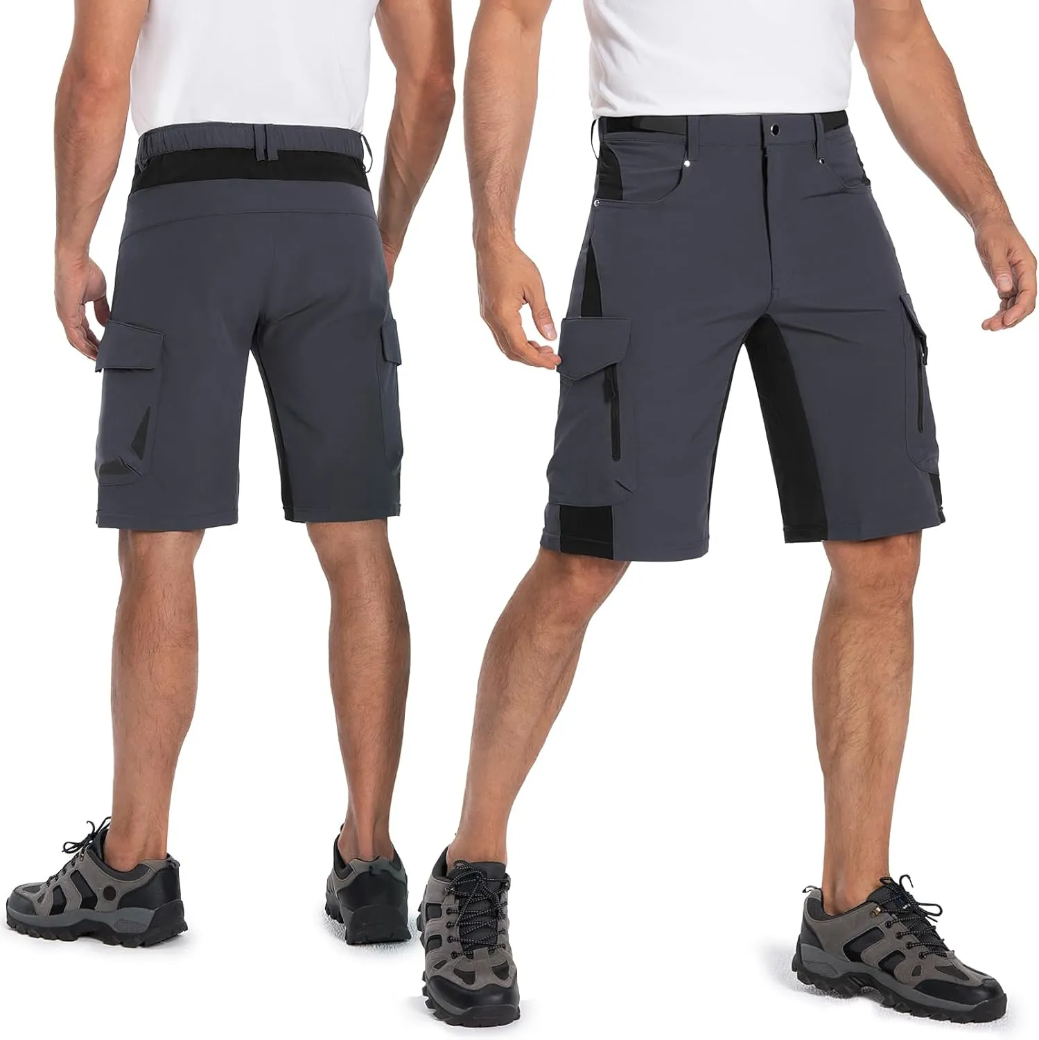 Ally Mens Mountain Bike Shorts 4D Padded Bike Shorts Baggy Cycling Biking Bicycle Biker Shorts Loose-fit with 6 Pockets