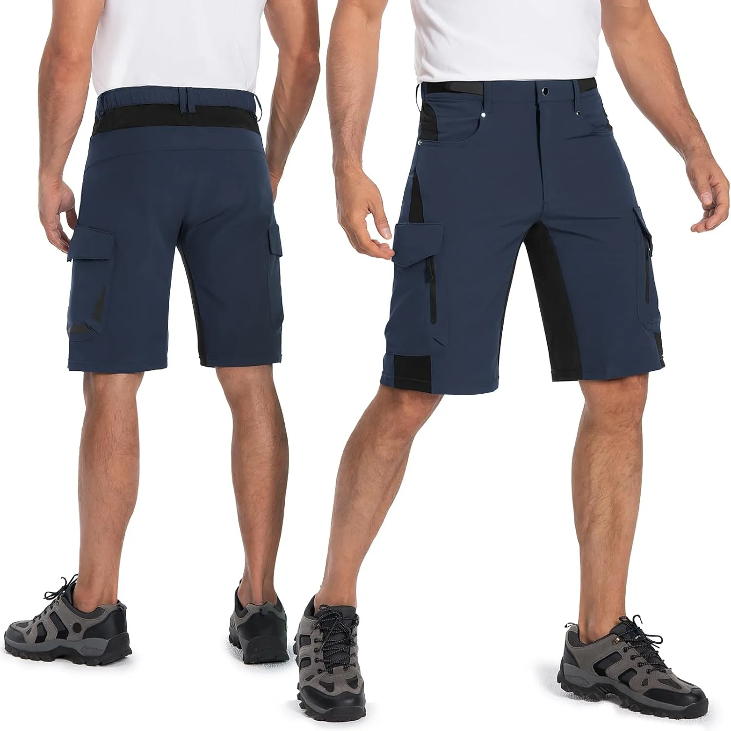 Ally Mens Mountain Bike Shorts 4D Padded Bike Shorts Baggy Cycling Biking Bicycle Biker Shorts Loose-fit with 6 Pockets