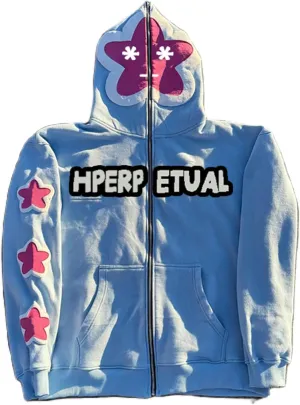 Amiblvowa Y2K Zip Up Hoodie Men Women Star Letter Graphic Hoodies Vintage Aesthetic Hooded Sweatshirt Harajuku Jacket