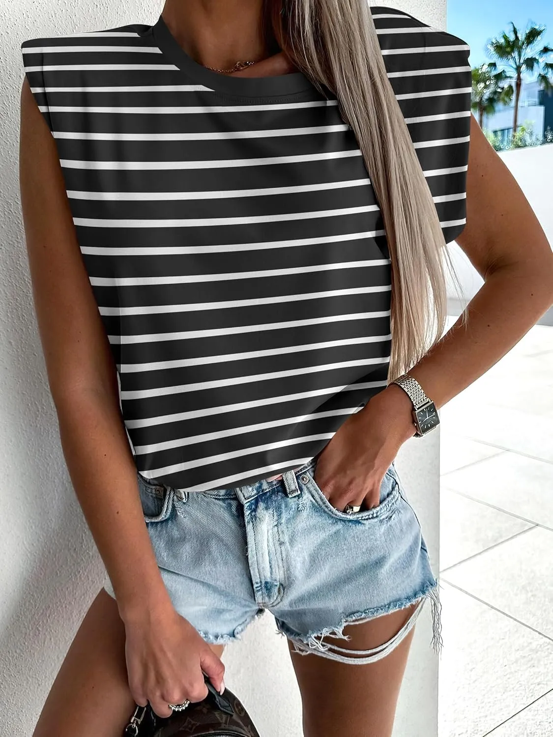 ANRABESS Women's Tank Tops Casual Sleeveless Oversized Loose Fit Summer Shirts Outfits