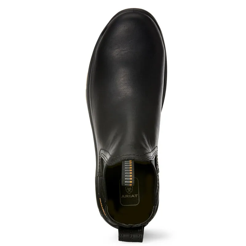 Ariat Turbo Chelsea Waterproof Carbon Toe Black Work Boot Style 10027330