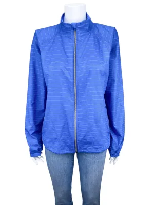 Athleta Women's Jammin Run Nylon Jacket Blue Silver Size M