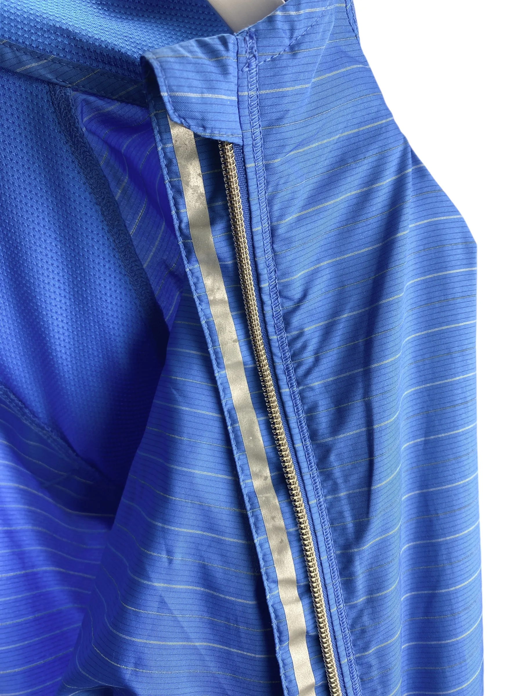Athleta Women's Jammin Run Nylon Jacket Blue Silver Size M