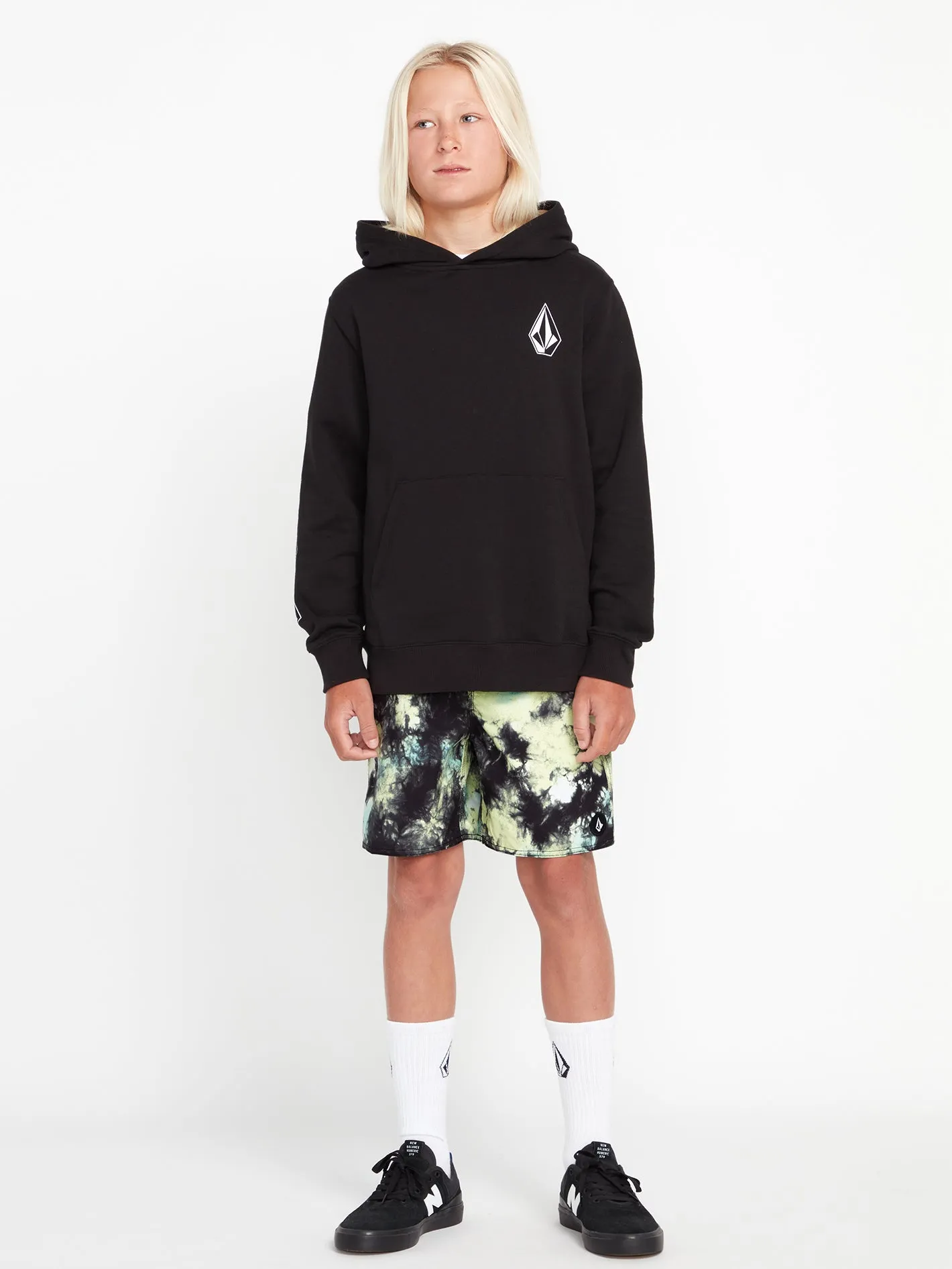 Big Boys Iconic Stone Pullover Hoodie - Black