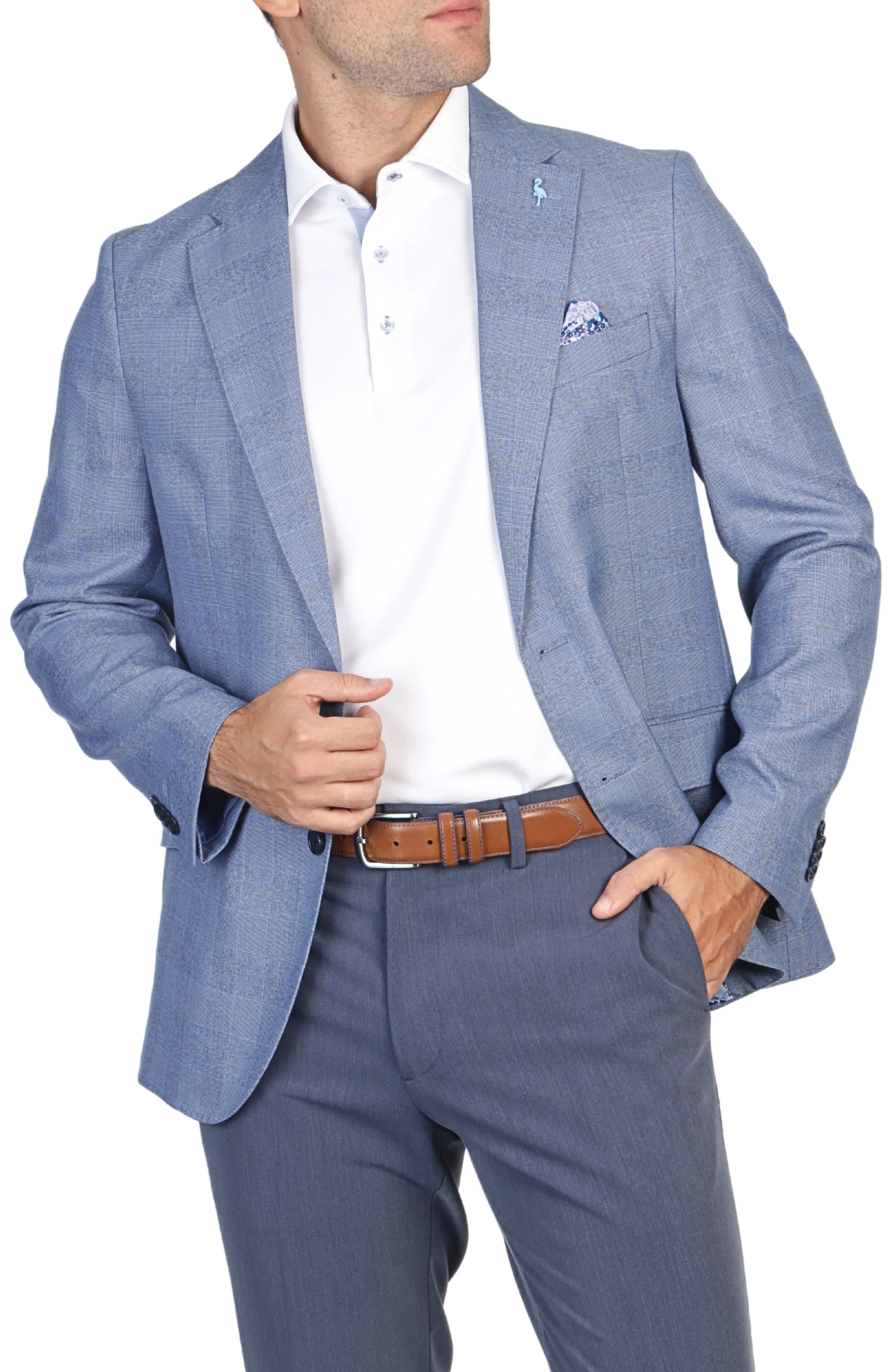 Blue Jay Shadow Plaid Sport Coat