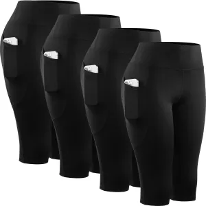 CADMUS 4 or 1 Pack Women's Bike Shorts Leggings Spandex Athletic Shorts