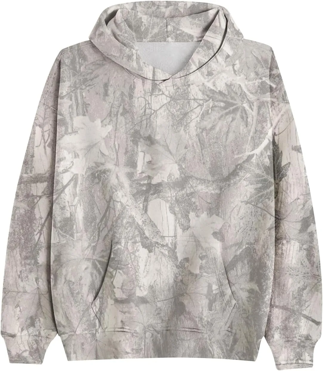 Camo Hoodie Womens 2024 Maple Leaf Print Oversized Hooded Sweatshirt Casual Long Sleeve Graphic Pullover Tops Shirt