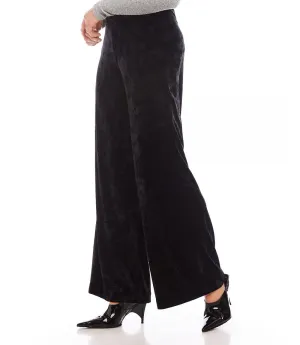 Caren Crushed Black Velvet Pants - Karen Kane 3L09401
