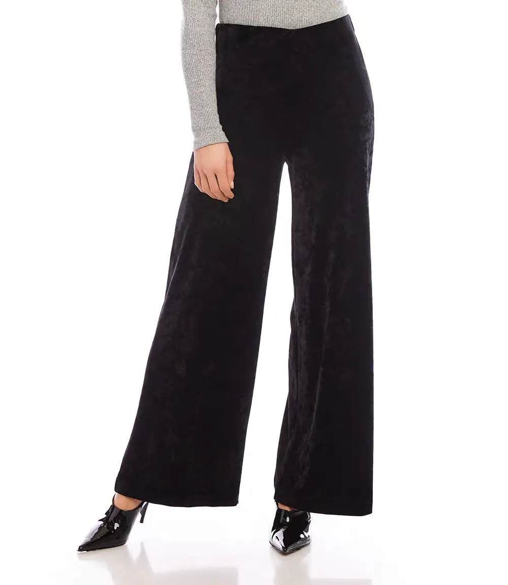 Caren Crushed Black Velvet Pants - Karen Kane 3L09401