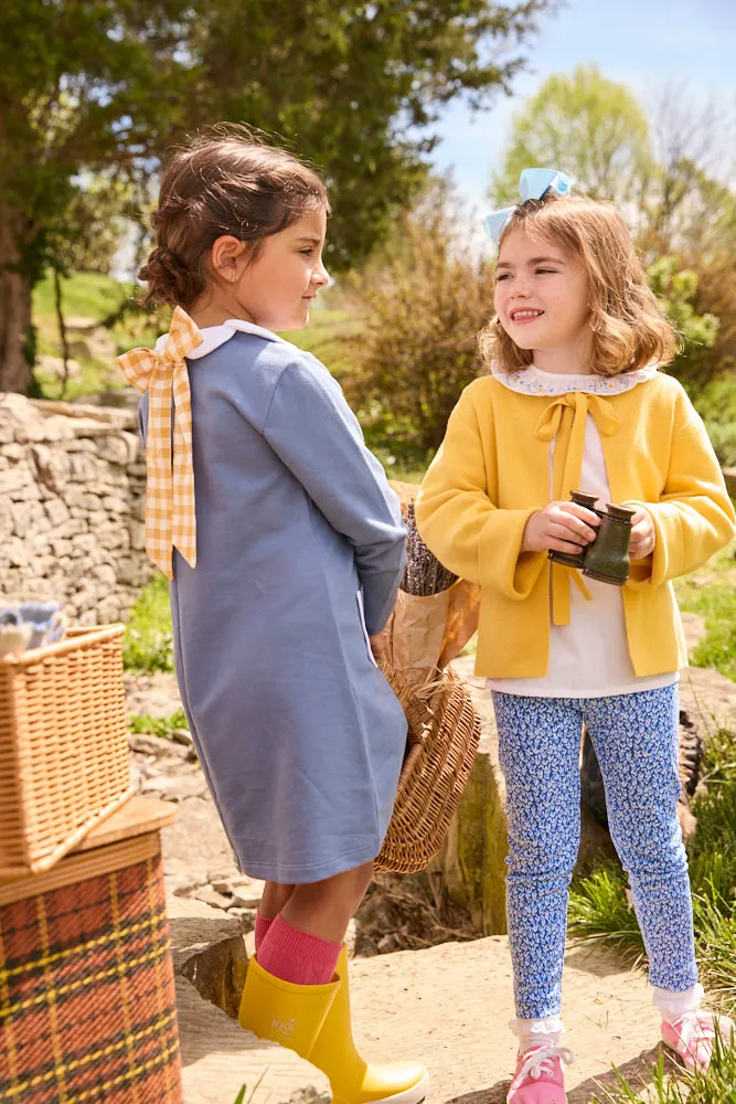 Cashmere Blend Tie Front Cardigan -- Goldenrod