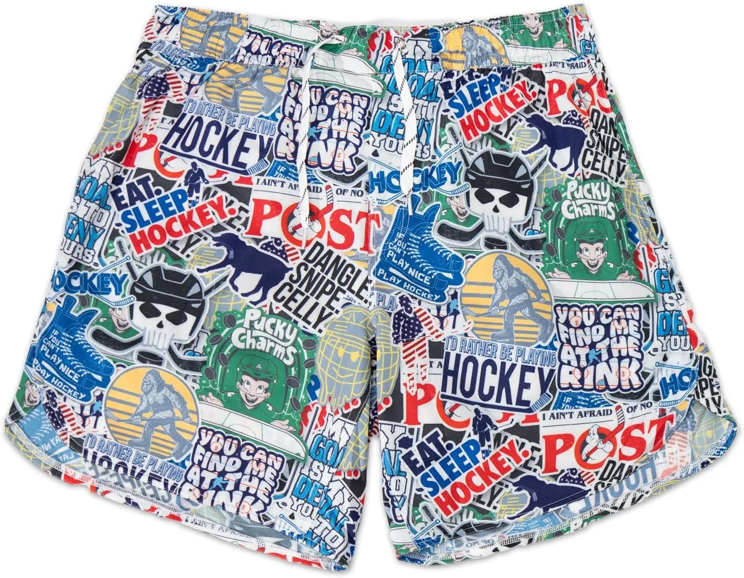 ChalkTalkSPORTS Hockey Ryder Athletic Shorts - Performance Hockey Shorts - Eat Sleep - Youth Medium