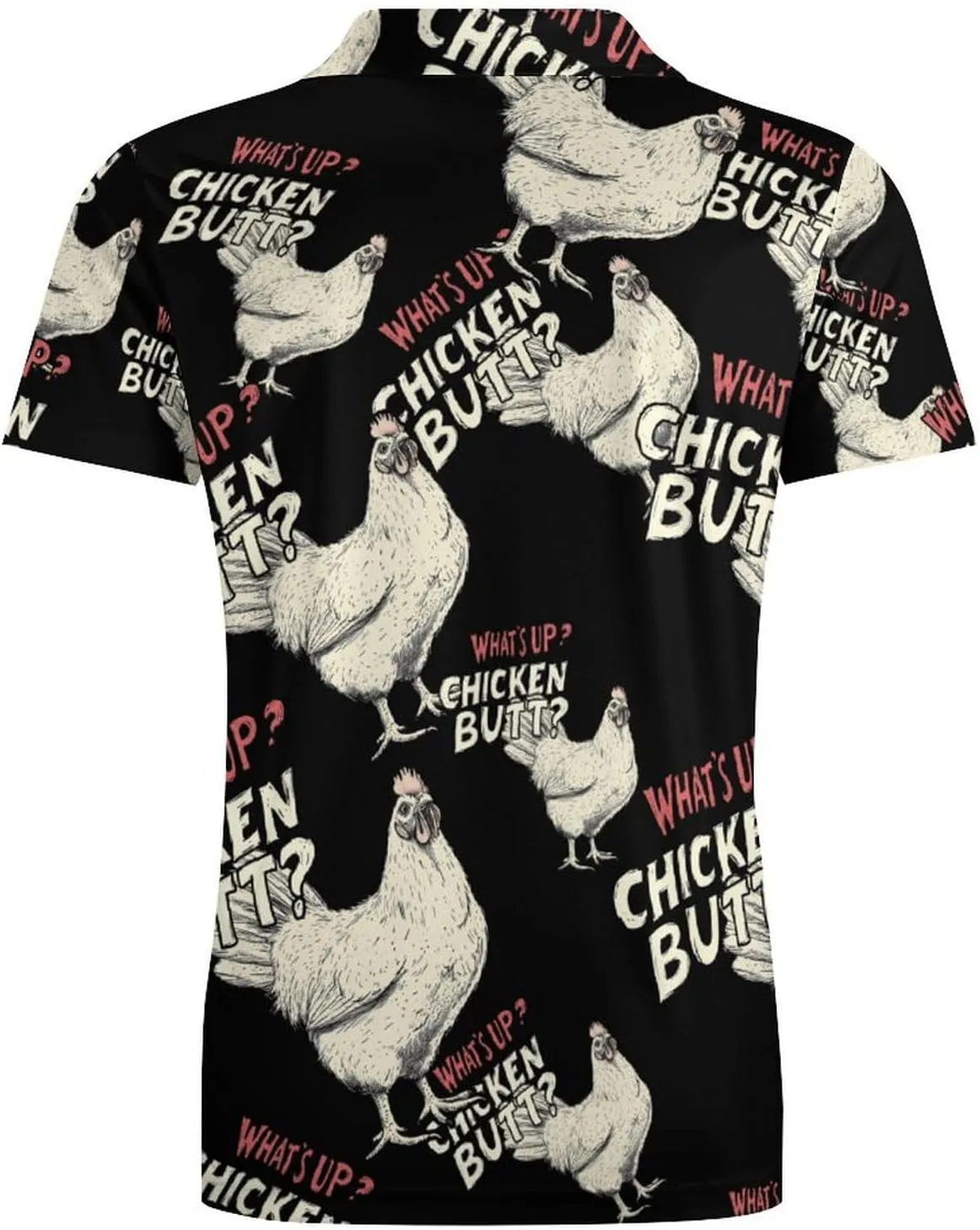 Chicken Hen What Men's Polo-Shirt Regular-Fit Short Sleeve Sports Quick Dry Golf Tennis T-Shirt