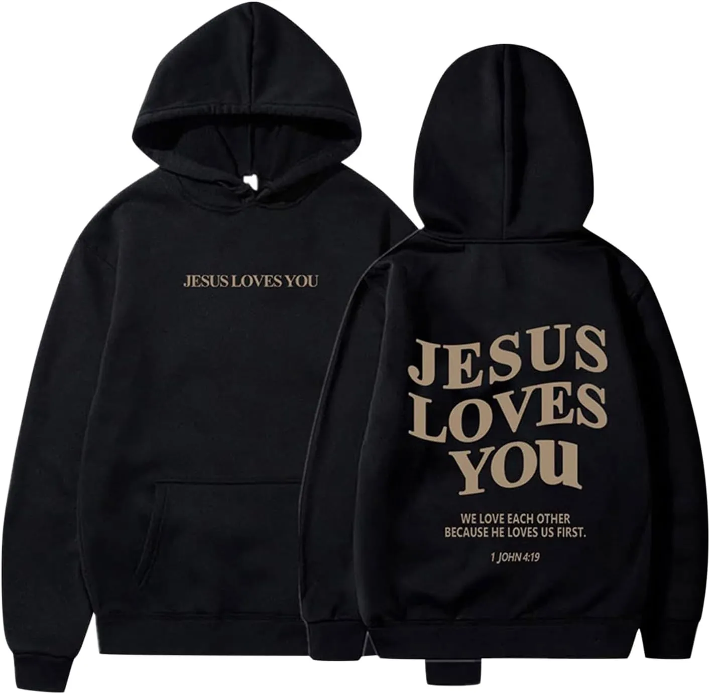 Christian Love Like Jesus Aesthetic Hoodies Oversized Graphic Preppy Sweatshirts for Women Faith Preppy Clothes