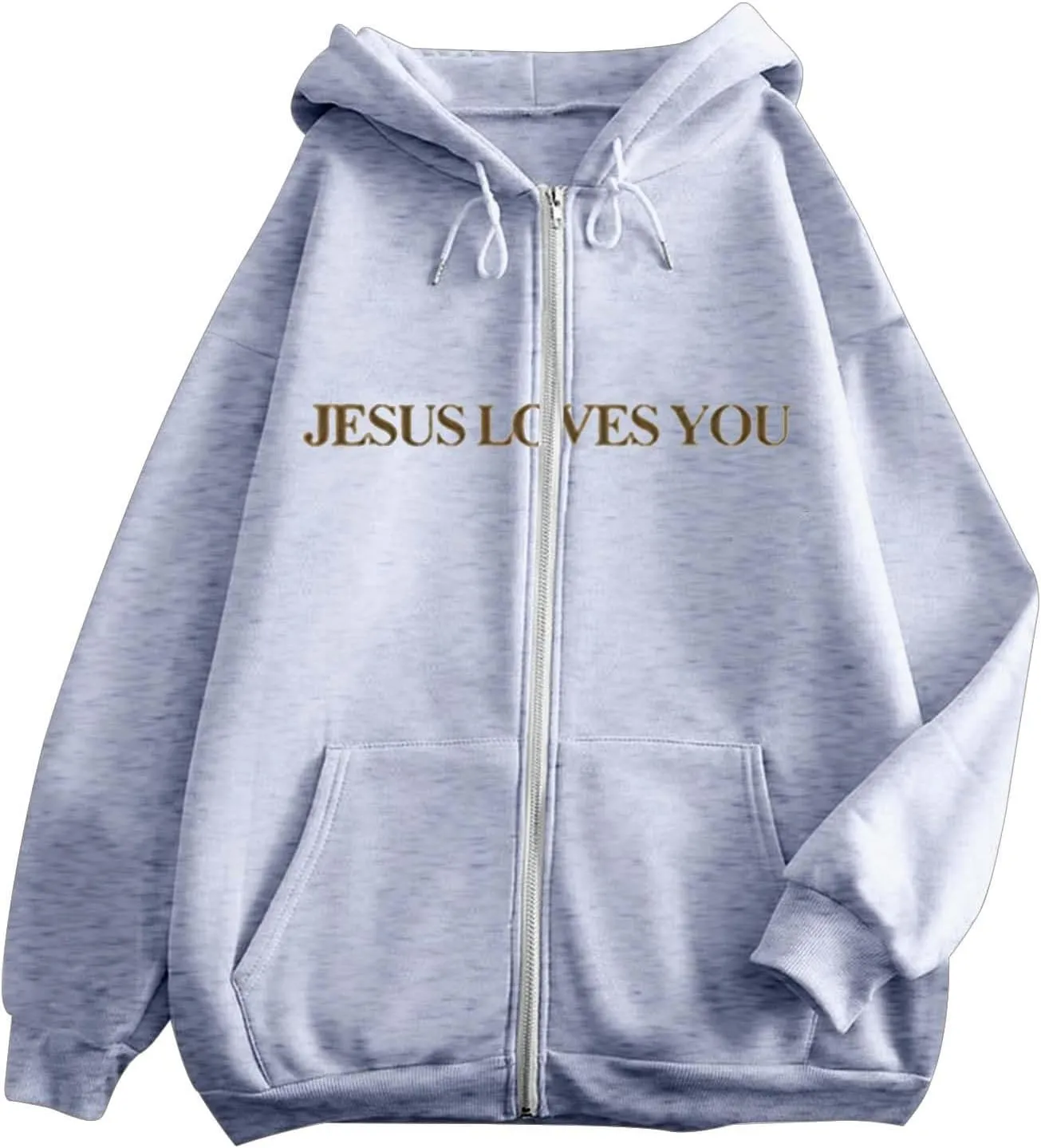 Christian Sweatshirt Women Jesus Loves You Hoodie Oversized Jesus Faith Pullover Inspirational Long Sleeve Tops