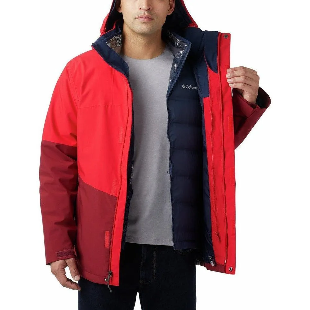 COLUMBIA Men's Wild Card Interchange Jacket - Mountain Red