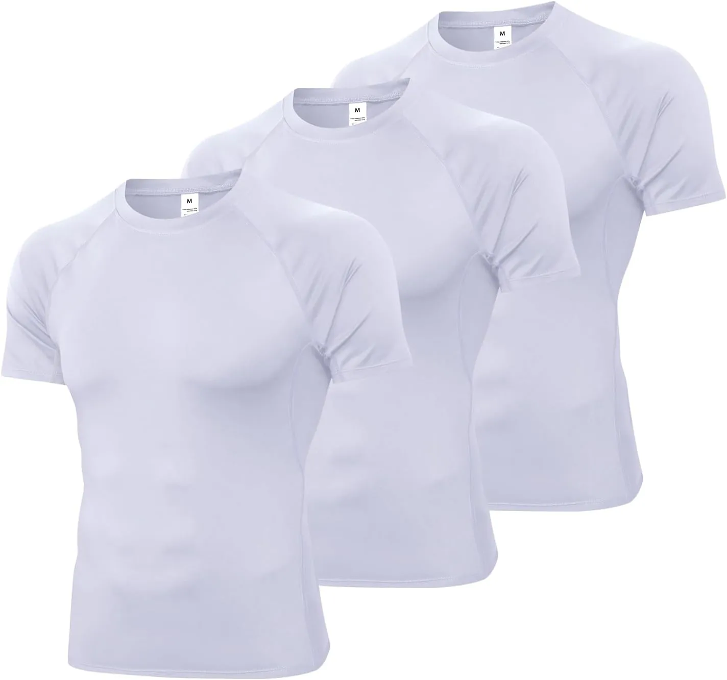 Compression Shirt Men Short Sleeve T-Shirt Cool Dry Top Baselayer Undershirts for Workout Gym Football Basketball