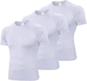 Compression Shirt Men Short Sleeve T-Shirt Cool Dry Top Baselayer Undershirts for Workout Gym Football Basketball