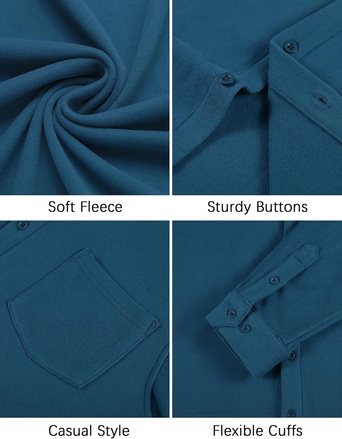 COOFANDY Men's Long Sleeve Button Down Shirt Casual Lightweight Shacket Spring Fall Shirt Jacket Overshirt with Pockets