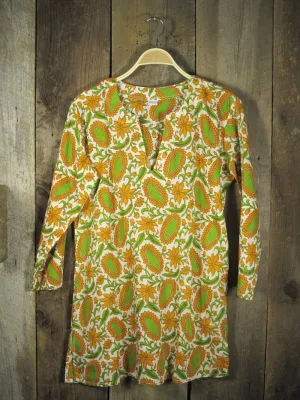 Cotton Tunic Top Bright Green