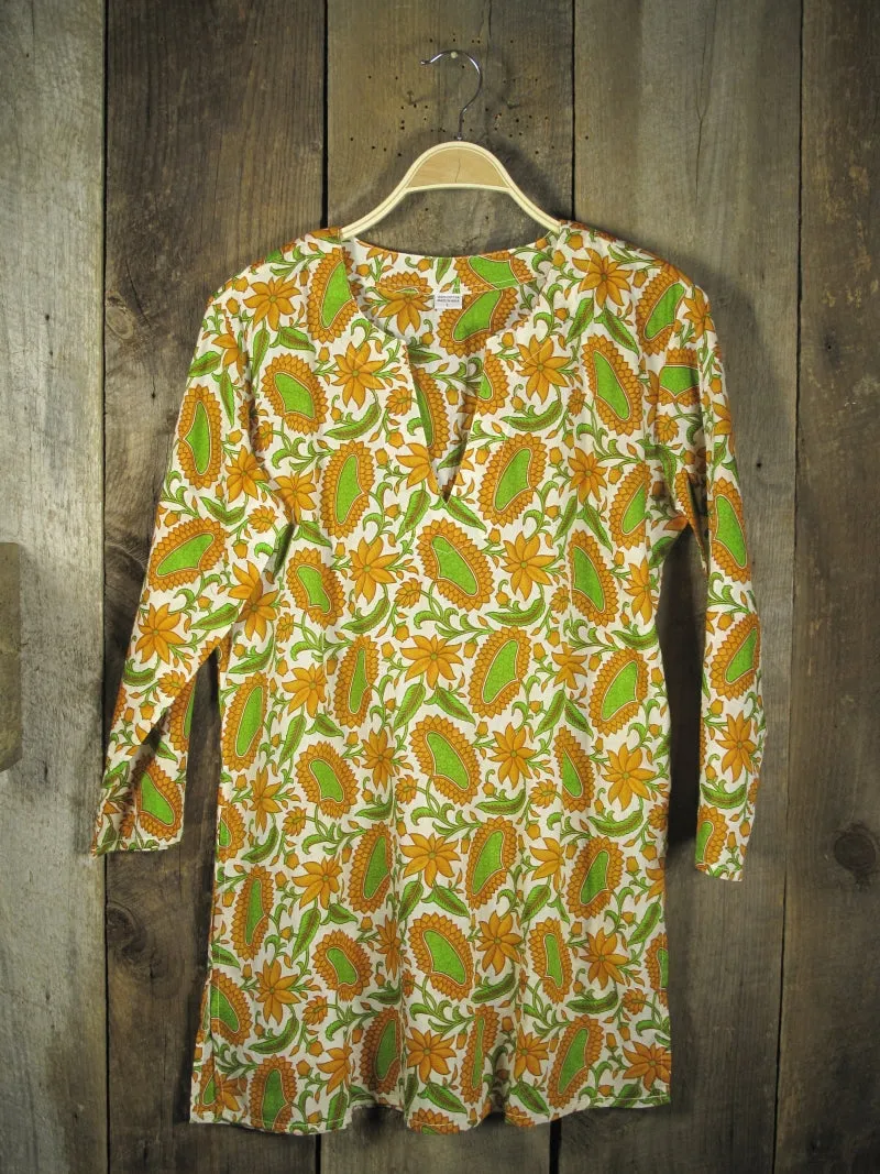Cotton Tunic Top Bright Green