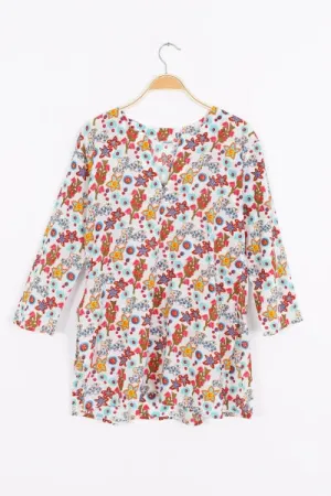 Cotton Tunic Top Multi Floral