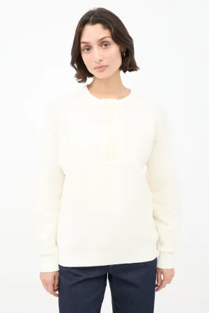 Cream Cotton Grelda Waffle Knit Sweater