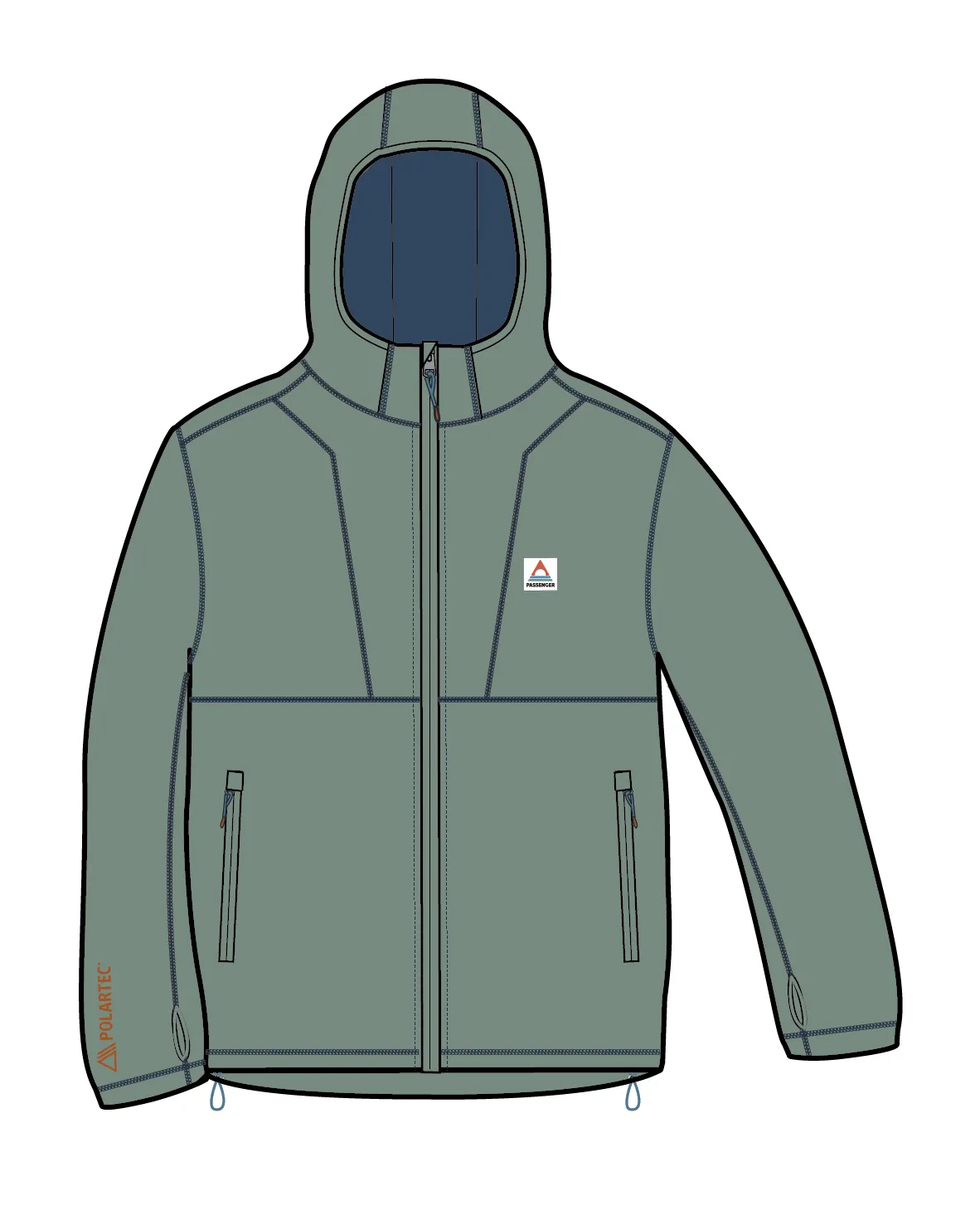 Crest Recycled Polartec Fleece Hoodie - Pistachio