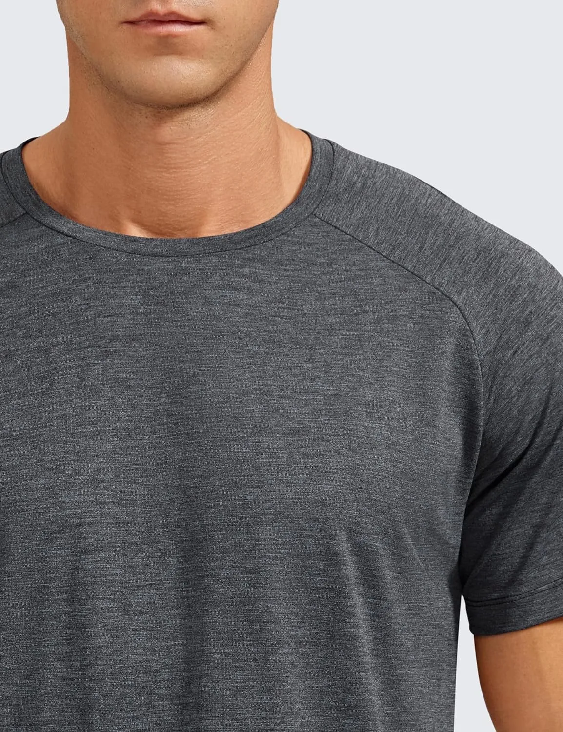 CRZ YOGA Lightweight Short Sleeve T-Shirt for Men Quick Dry Workout Running Athletic Tee Shirt Tops