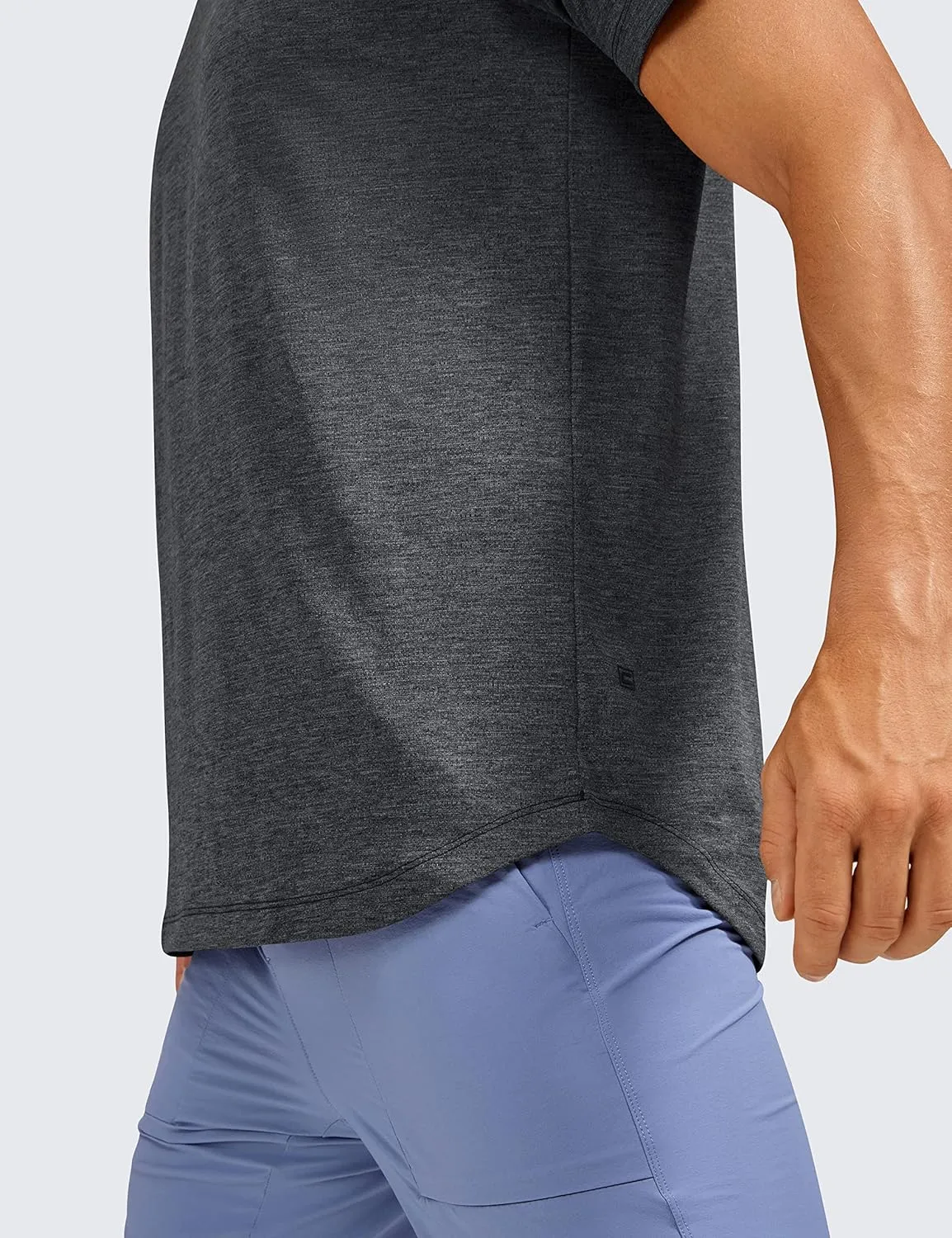 CRZ YOGA Lightweight Short Sleeve T-Shirt for Men Quick Dry Workout Running Athletic Tee Shirt Tops