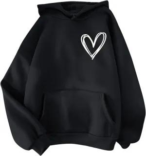 Cute Hoodie for Teen Girls Women Long Sleeve Sweatshirts Fall Outfits 2024 Oversized Hoodies Casual Top Jumper