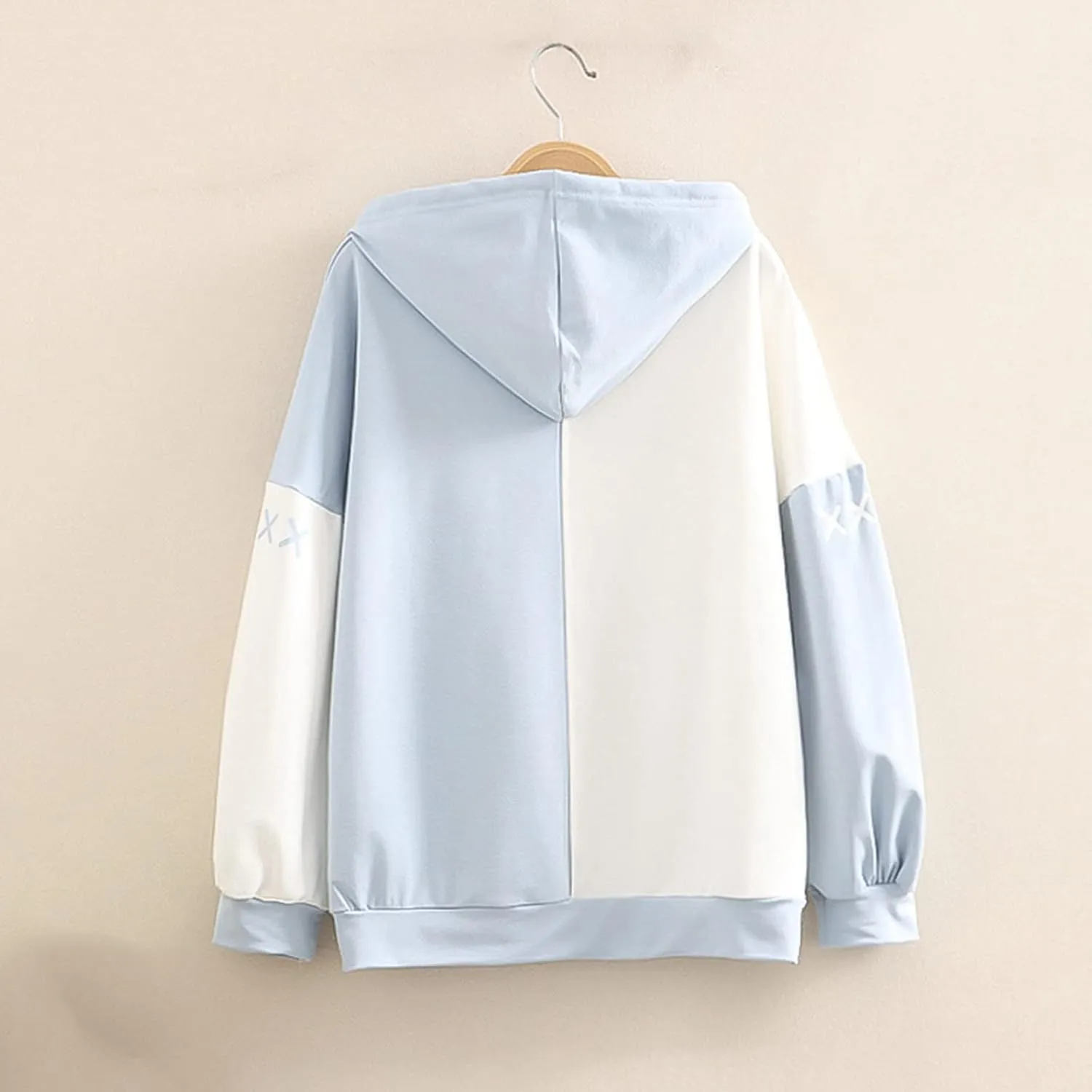 Cute Hoodies for Women Lovely Print Long Sleeved Drawstring Sweatshirts Casual Pullovers Tops with Pocket for Teen Girls