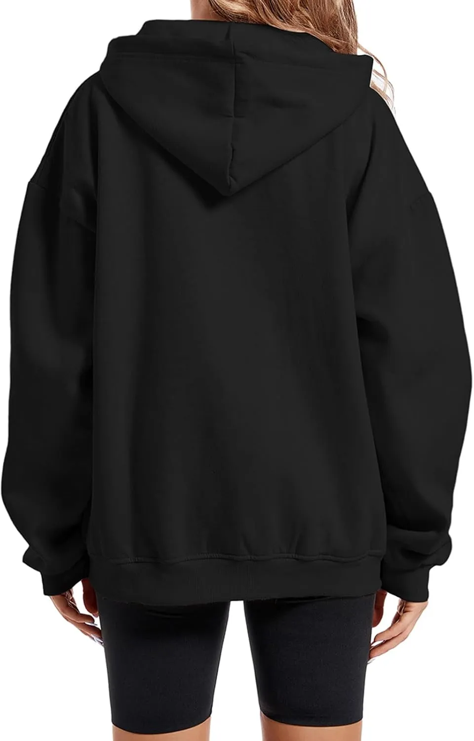 Cute Oversized Zip Up Hoodie for Teen Girls Kawaii Cartoon Cat Sweatshirt for Women Pockets Cotton Top Jackets Coat