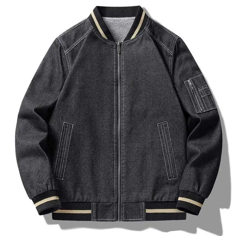 Denim Letterman Jacket