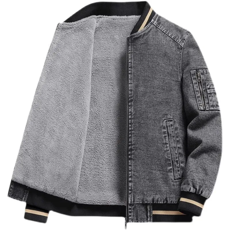 Denim Letterman Jacket