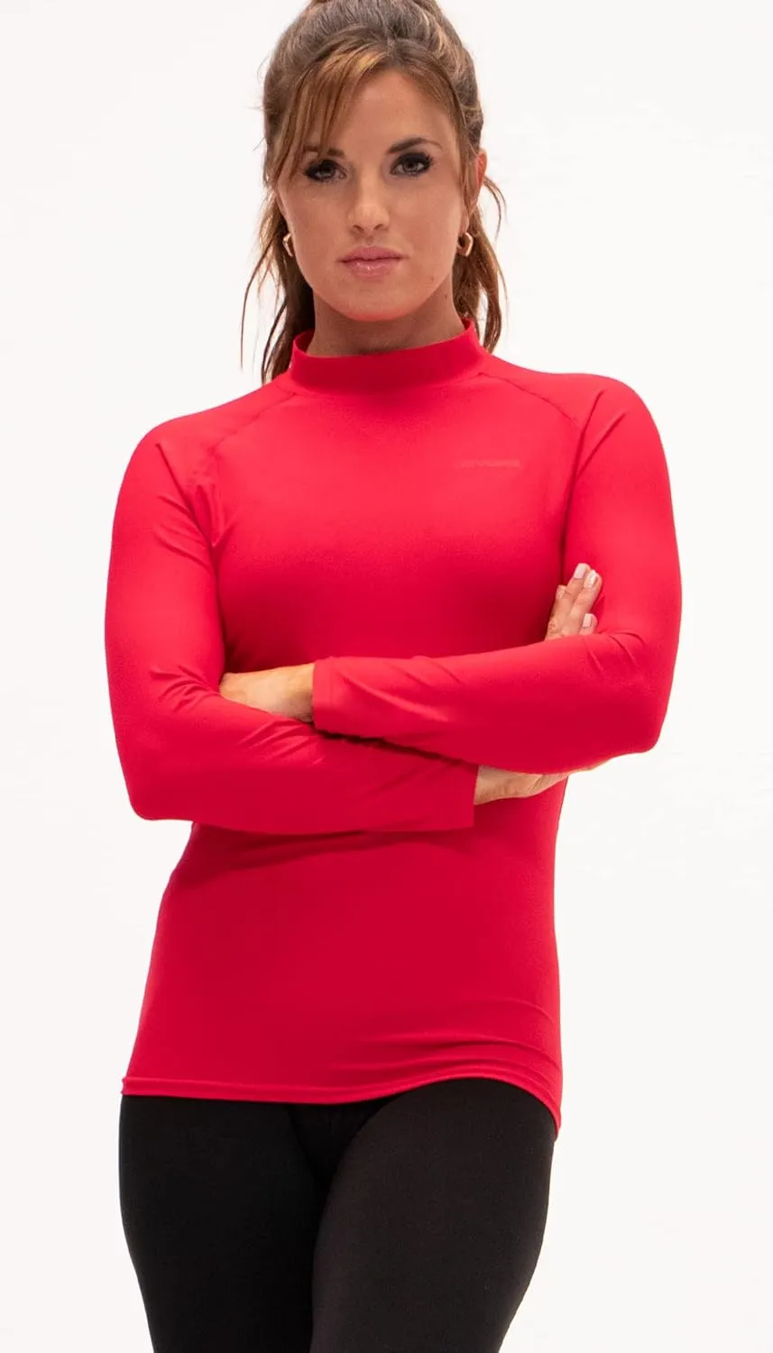 DEVOPS 3 Pack Women's Compression Shirt Dry Fit Turltle Neck Long Sleeve Running Athletic T-Shirt Workout Tops
