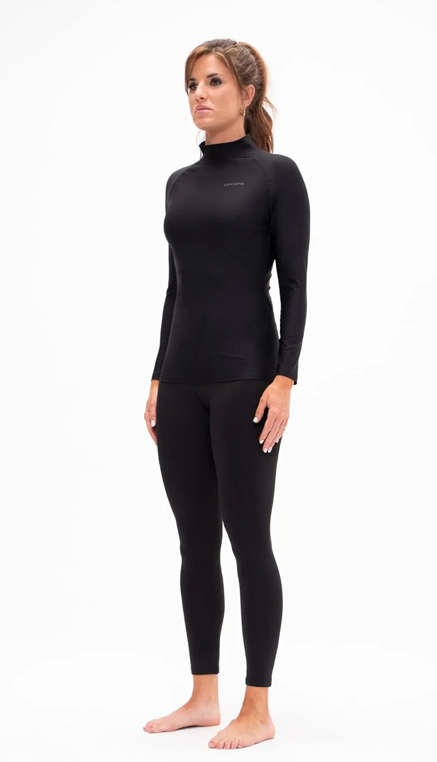 DEVOPS 3 Pack Women's Compression Shirt Dry Fit Turltle Neck Long Sleeve Running Athletic T-Shirt Workout Tops