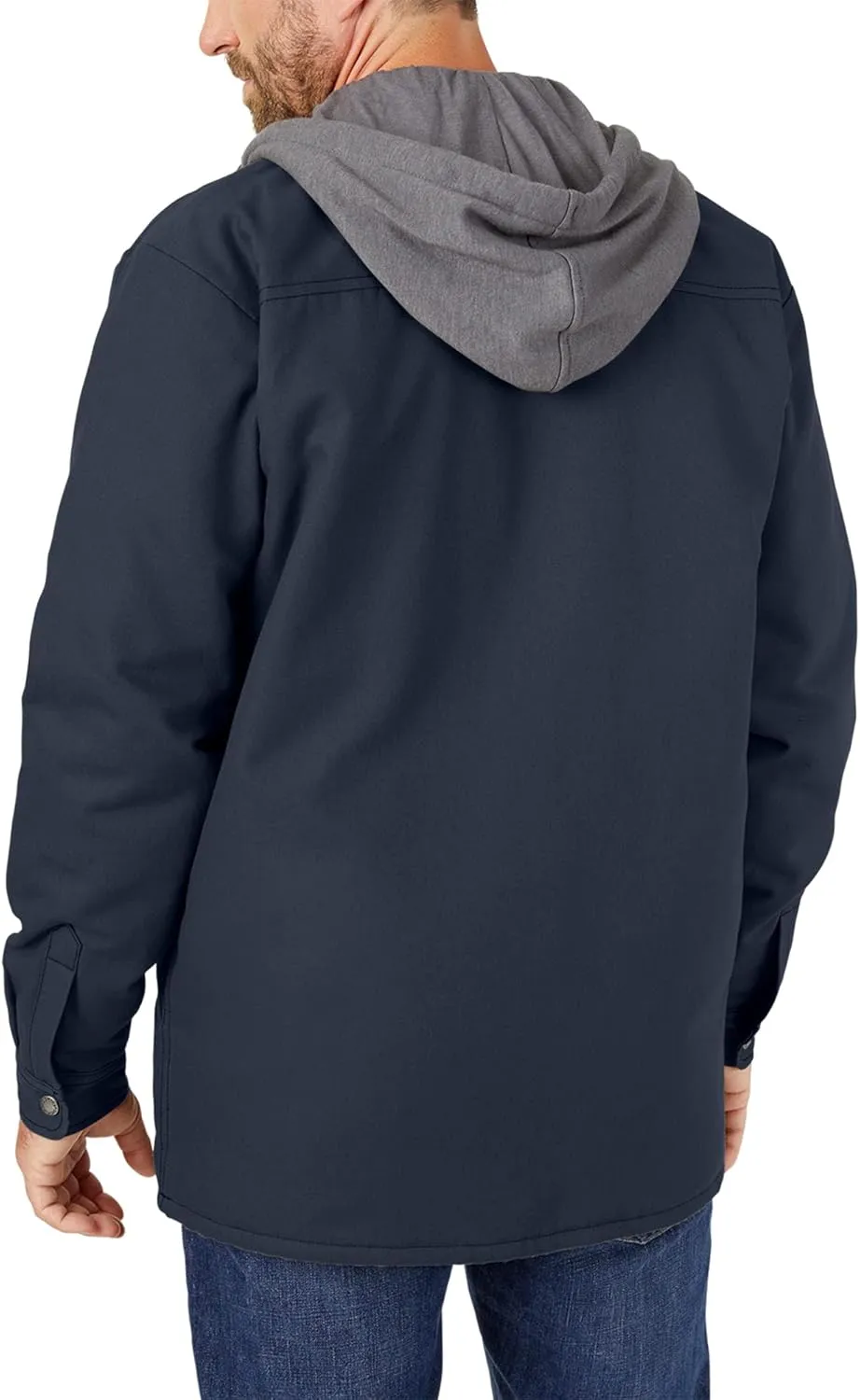 Dickies Men's Fleece Hooded Duck Shirt Jacket with Hydroshield