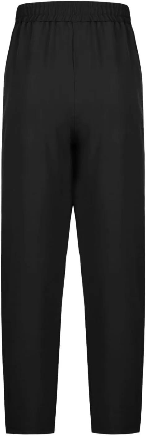 Dressy High Waist Wide Leg for Women Business Work Casual Pants Elegant Loose Fit Solid Straight Leg Trousers