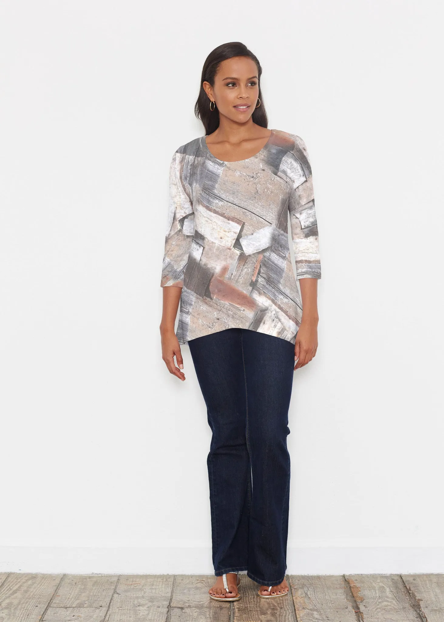 Driftwood (24013) ~ Katherine Hi-Lo Thermal Tunic