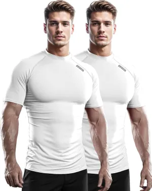 DRSKIN 3, 2 or 1 Pack Men's Compression Shirt Short Sleeve Top Baselayer Sports T-Shirt Athletic Running Active Workout