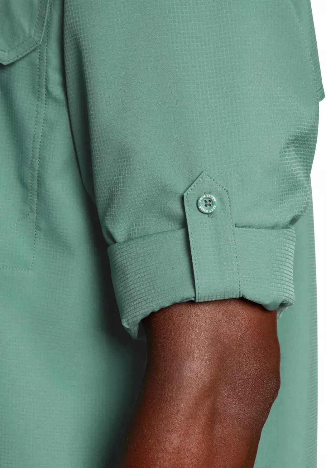 Eddie Bauer Men's Long Sleeve Woven Tech Shirt, UPF 50 Collared Button-Up Shirt, Hiking Fishing & Outdoor Work Shirts for Men