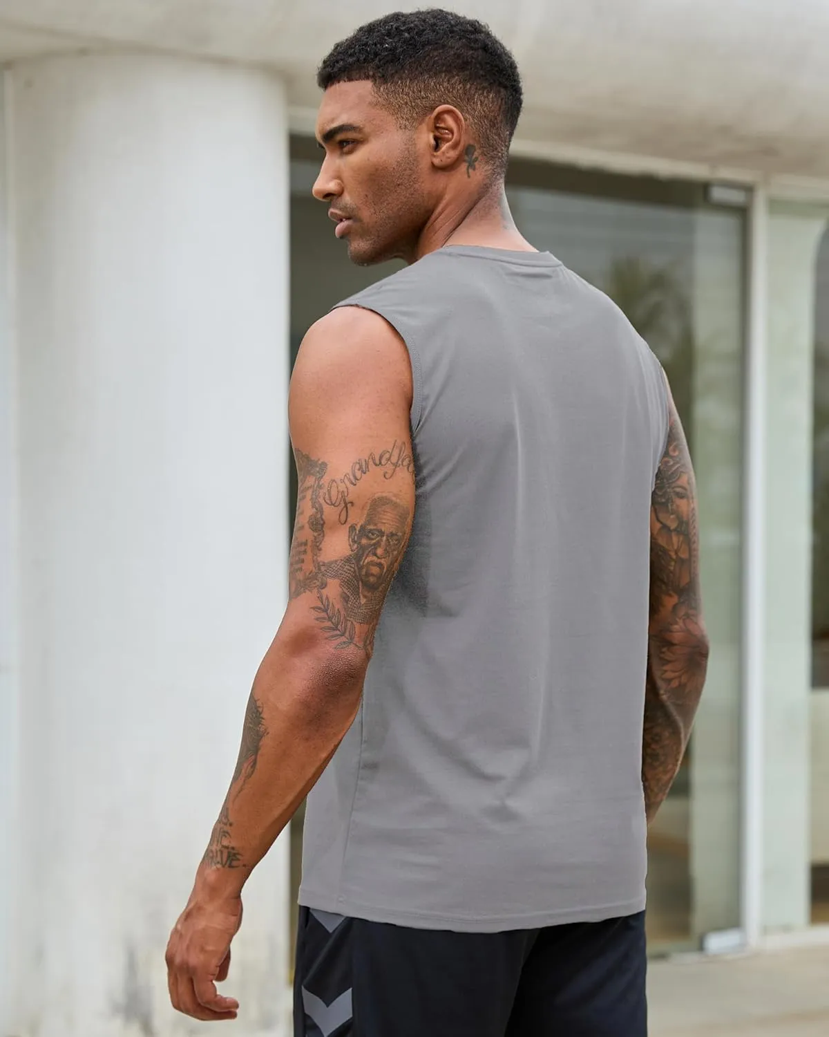 EKLENTSON Men's Tank Tops UPF 50  Sleeveless Shirt Lightweight Cooling Muscle Tee Sun Protection Quick Dry Workout Shirt