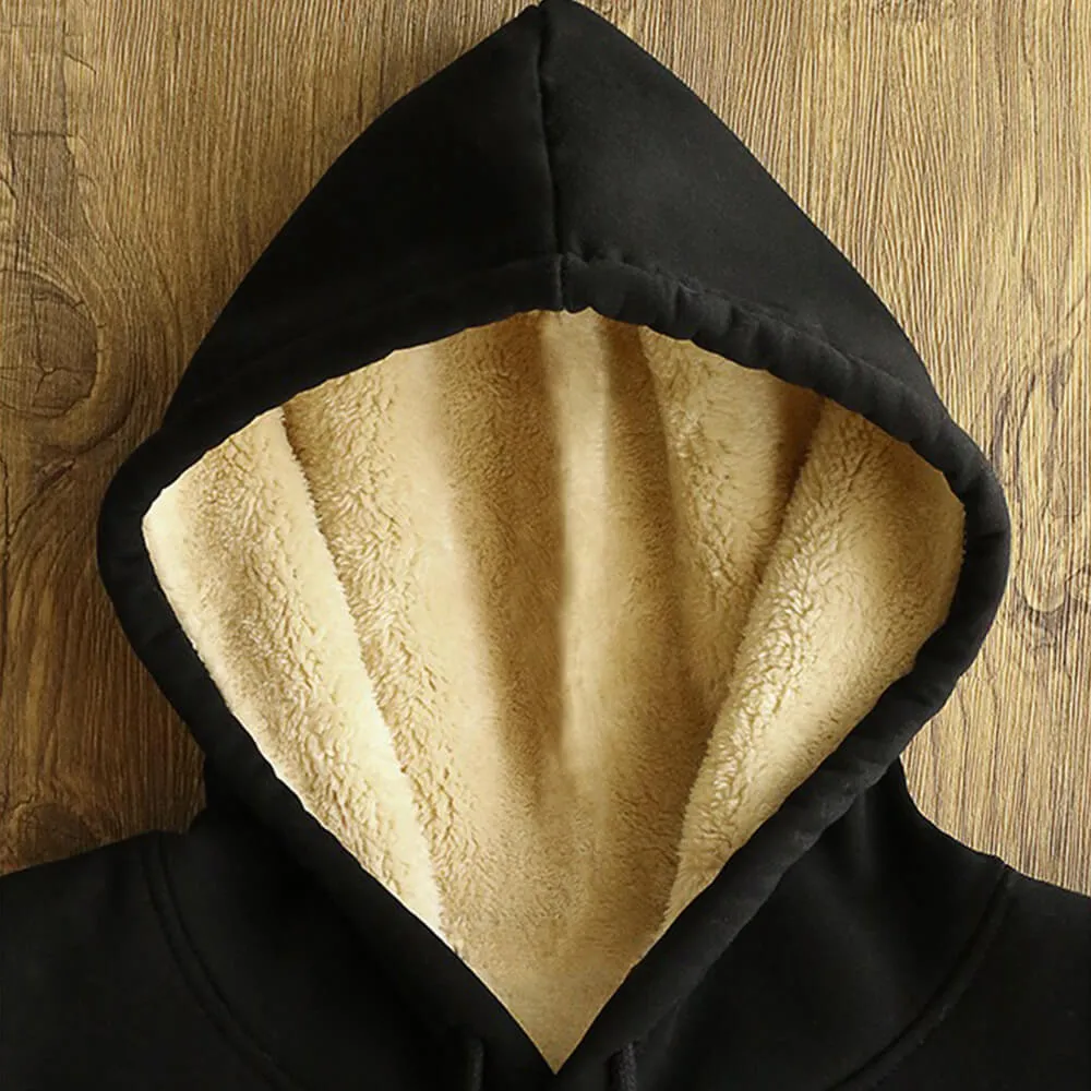 Fish Plus Bread Warm Fleece Sherpa Lined Hoodie